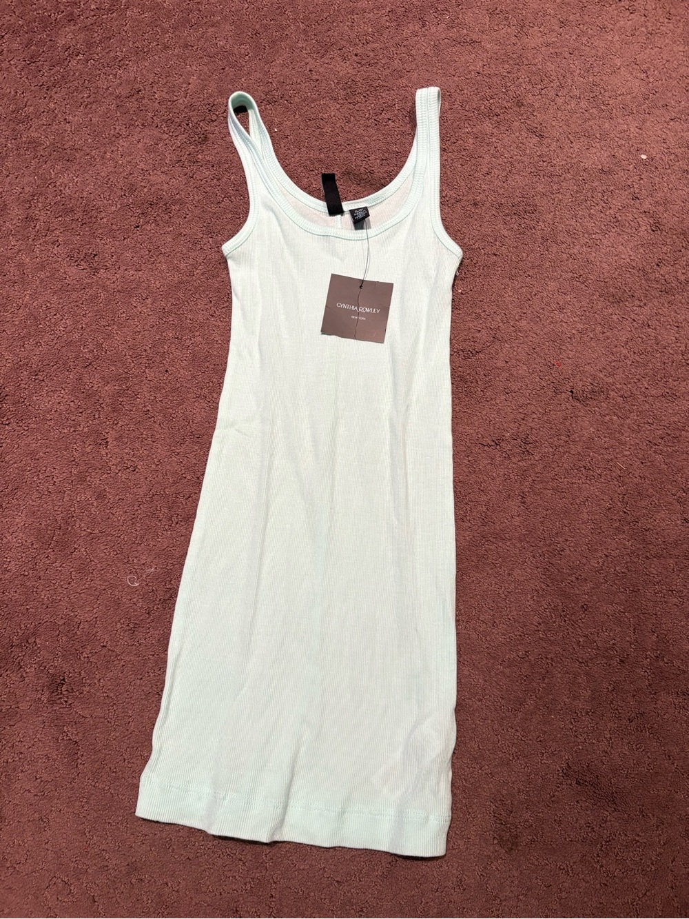 Cynthia Rowley Light Mint Ribbed Tank Dress